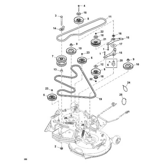 John Deere X354 - PC12709 - Belt Drive - ST842396
