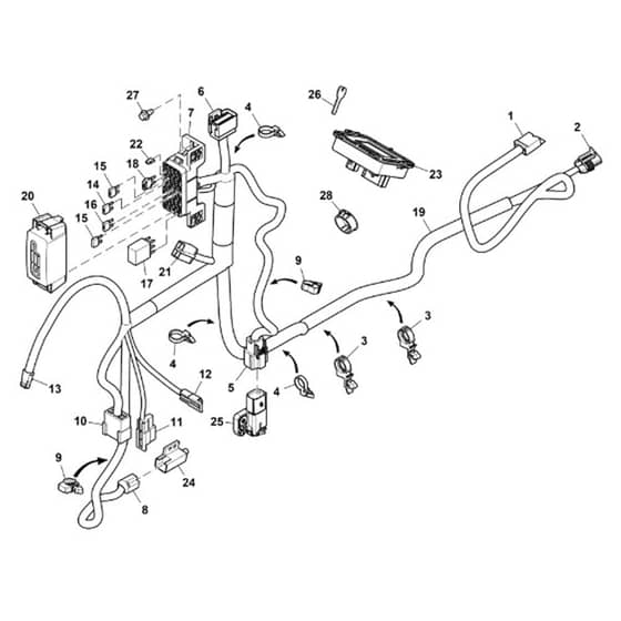 John Deere X354 - PC12709 - Chassis Wiring ( - 110000) - ST904271