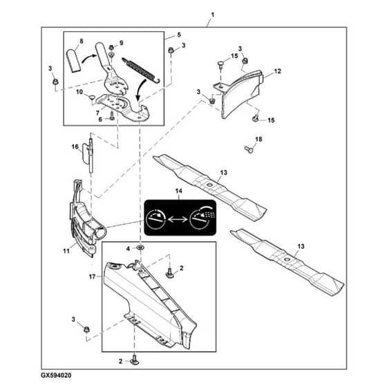 John Deere X370 - PC12710 - Grass Mulch - ST1015224