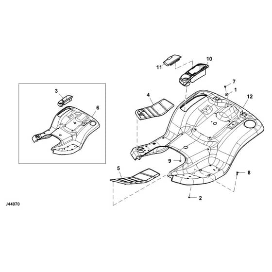 John Deere X370 - PC12710 - Fender Deck - ST840218