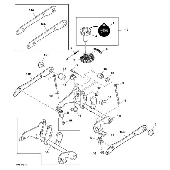 John Deere X370 - PC12710 - Lift System - ST846791