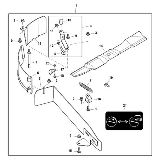 John Deere X370 - PC12710 - Grass Mulch - ST874986
