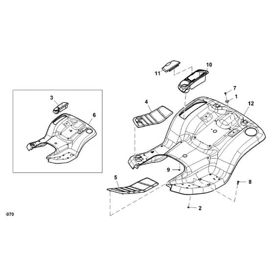 John Deere X380 - PC12711 - Fender Deck - ST840218