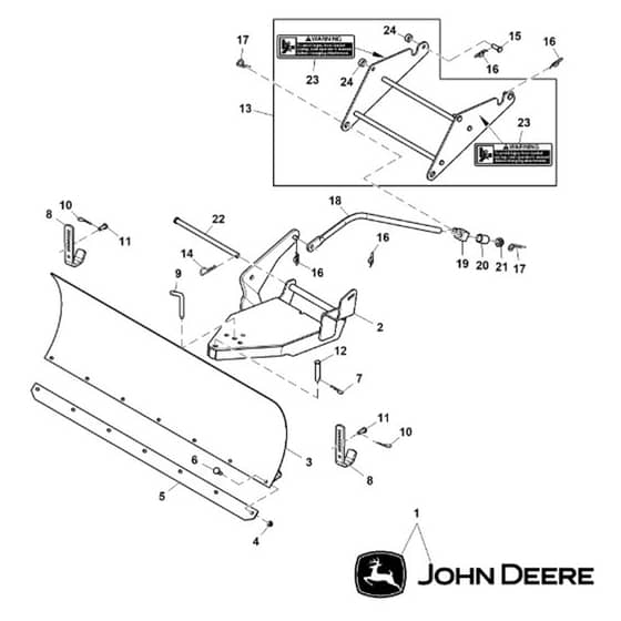 John Deere X380 - PC12711 - Front Blade - ST842646