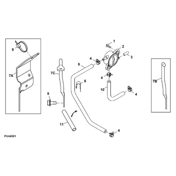 John Deere X380 - PC12711 - Fuel Pump - ST853536