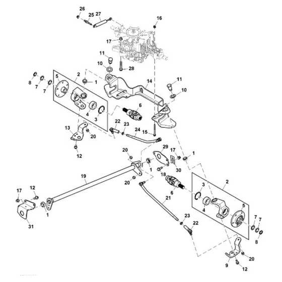 John Deere X384 - PC12712 - Rear Axle - ST840607