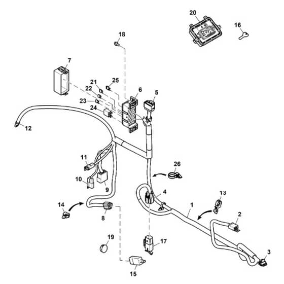 John Deere X384 - PC12712 - Chassis Wiring - ST841045