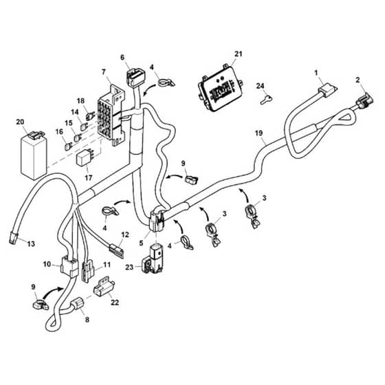 John Deere X384 - PC12712 - Chassis Wiring - ST867237
