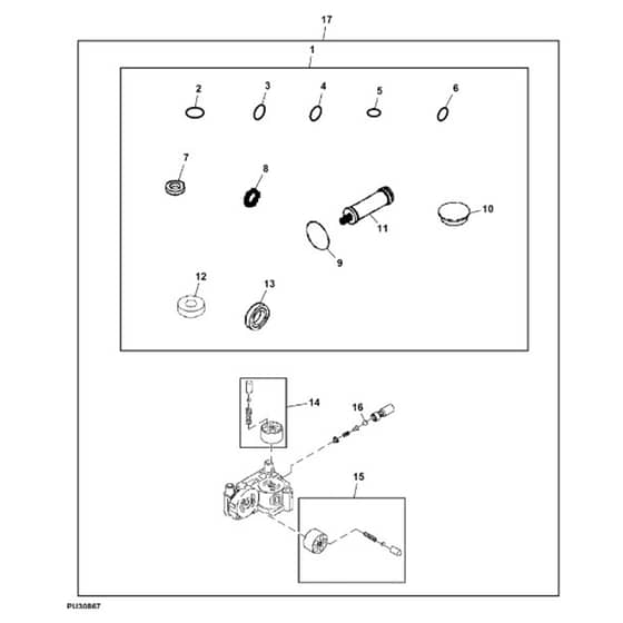 John Deere X390 - PC12713 - Transaxle Repair - ST863796