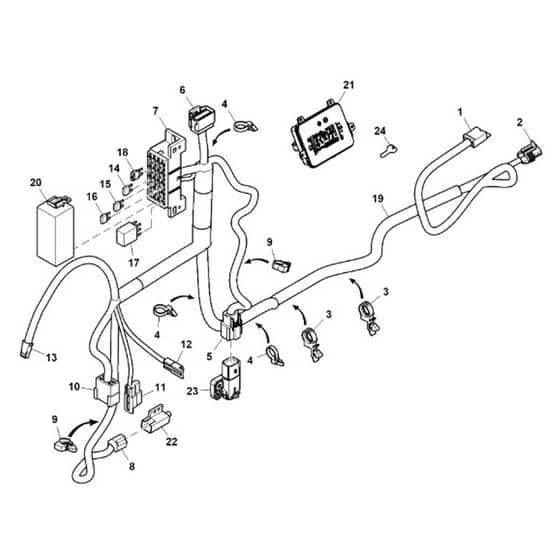 John Deere X390 - PC12713 - Chassis Wiring - ST867237