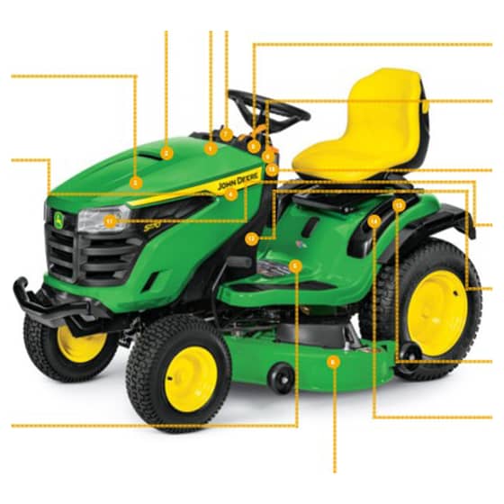 John Deere X390 Tractor - Quick Reference Guide