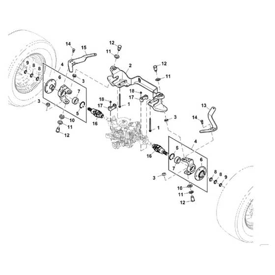 John Deere X394 - PC12714 - Rear Axle - ST840855