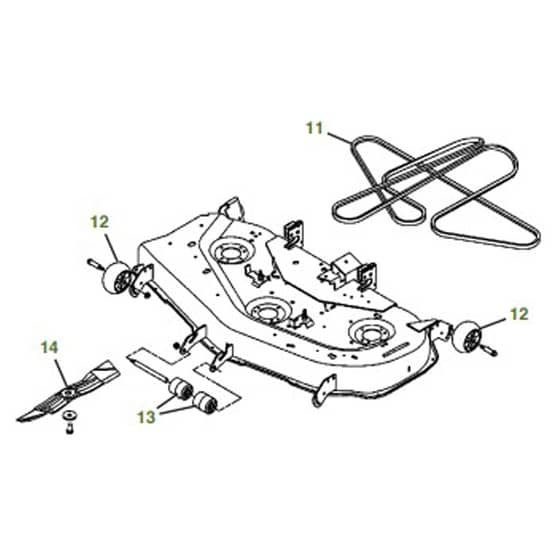 John Deere X500 42 inch Deck Mulch - Quick Reference Guide