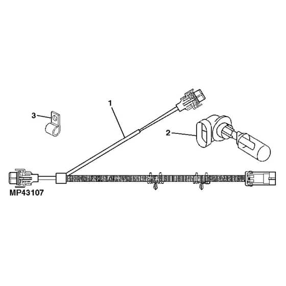 John Deere X500 - PC9524 - Headlight Wiring - ST538772