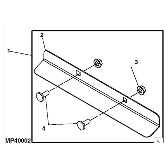 John Deere X500 - PC9524 - Deflector - ST540977