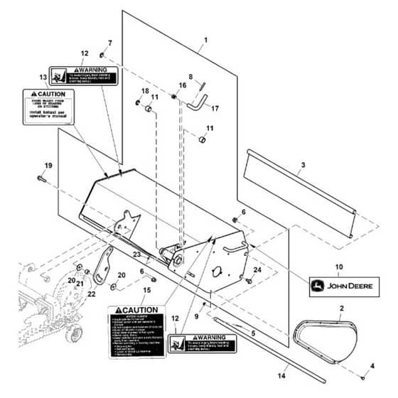 John Deere X500 - PC9524 - Housing - ST541815