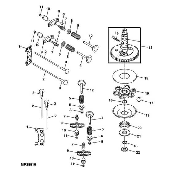 John Deere X500 - PC9524 - Camshaft - ST541832