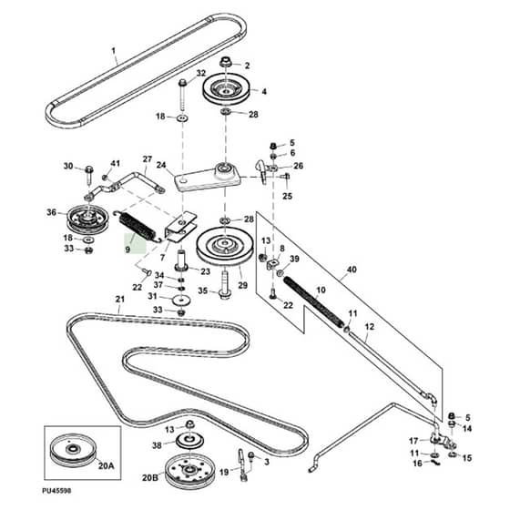 John Deere X500 - PC9524 - Belt Drive (030001 - ) - ST541897