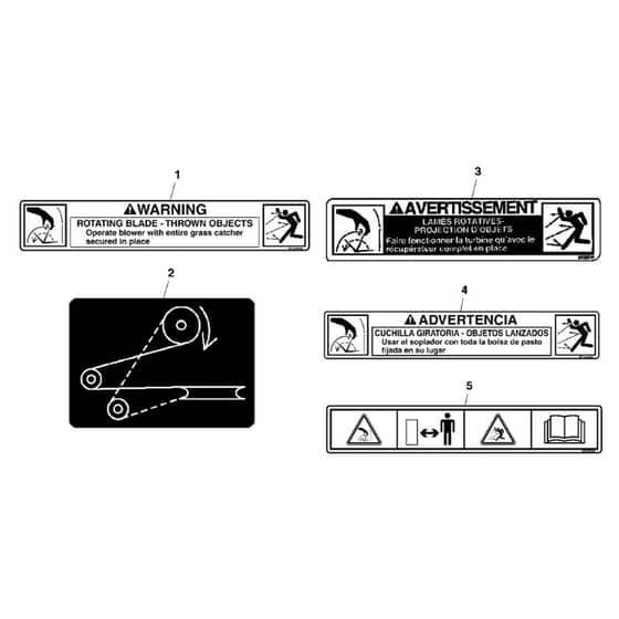 John Deere X500 - PC9524 - Labels - ST864081