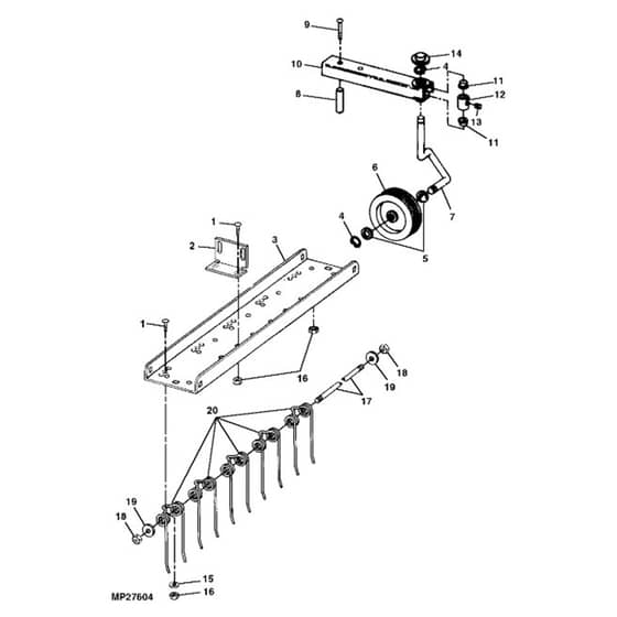 John Deere X534 - PC9526 - Thatcher Attachment - ST541014