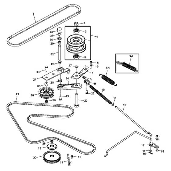 John Deere X534 - PC9526 - Belt Drive ( - 030000) - ST541758