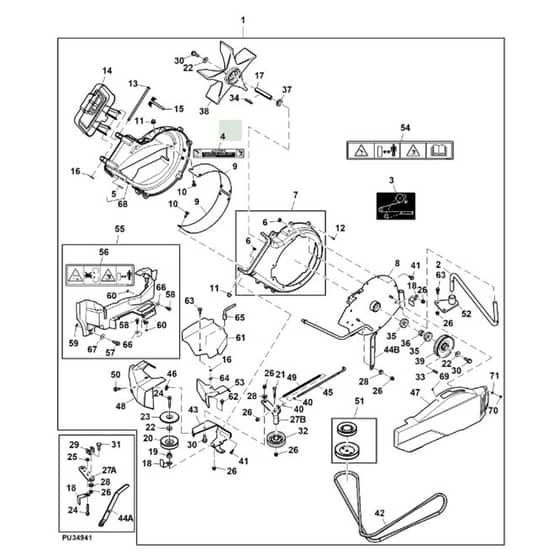 John Deere X534 - PC9526 - Powerflow - ST846552