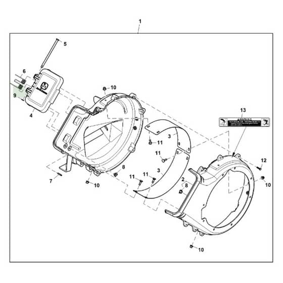 John Deere X534 - PC9526 - Blower Fan - ST899164