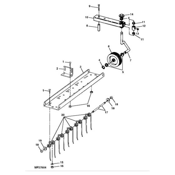 John Deere X540 - PC9527 - Thatcher Attachment - ST541014