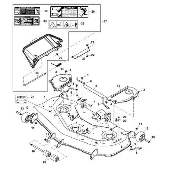 John Deere X540 - PC9527 - Mower Deck - ST541751