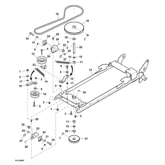 John Deere X540 - PC9527 - Frame - ST541818