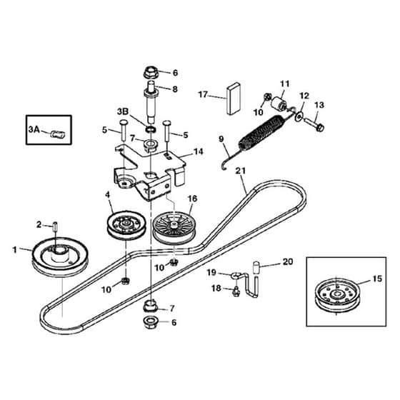 John Deere X540 - PC9527 - Belt Drive - ST541875