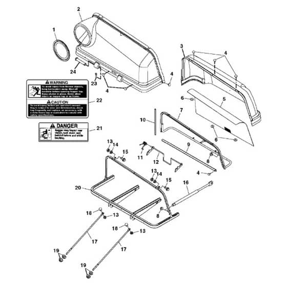 John Deere X540 - PC9527 - Hopper Top - ST541943