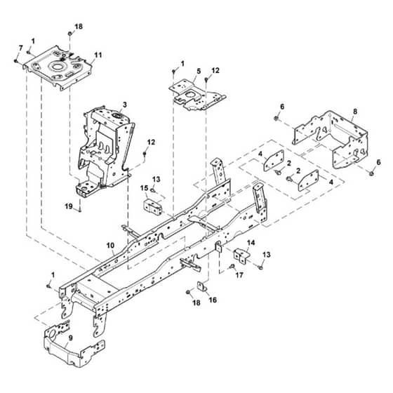 John Deere X570 - PC12715 - Frame - ST840059