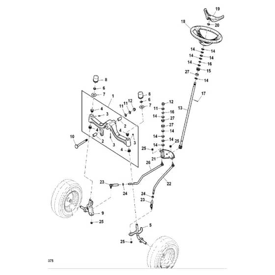 John Deere X570 - PC12715 - Front Axle - ST840735