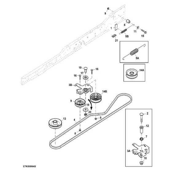 John Deere X570 - PC12715 - Belt Drive - ST842002