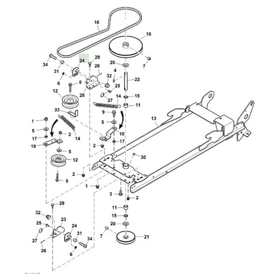 John Deere X570 - PC12715 - Frame - ST849527