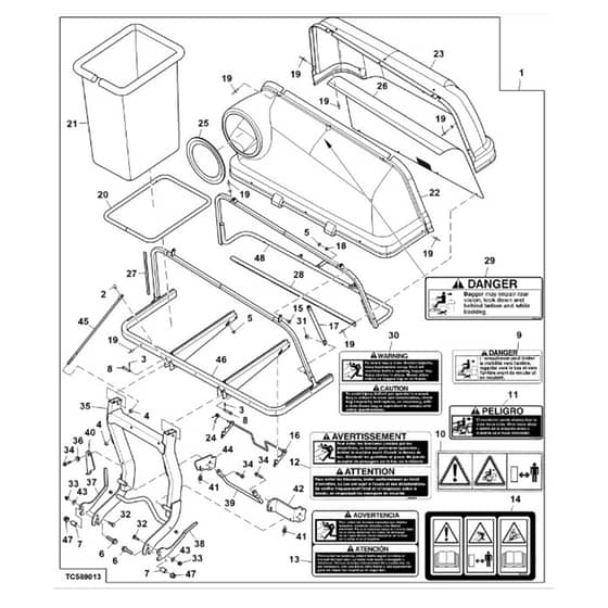 John Deere X570 - PC12715 - Material Collection - ST965301