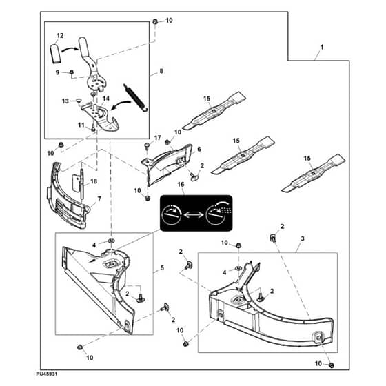John Deere X580 - PC12716 - Grass Mulch - ST1015303