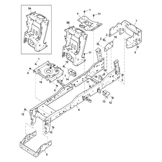 John Deere X580 - PC12716 - Frame - ST840137