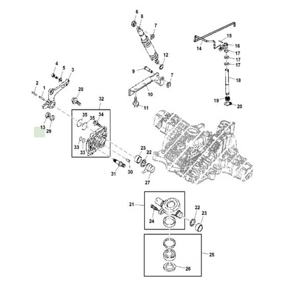 John Deere X580 - PC12716 - Control Shaft - ST840224