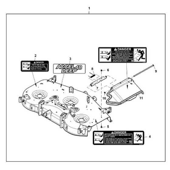 John Deere X580 - PC12716 - Mower Deck - ST842490