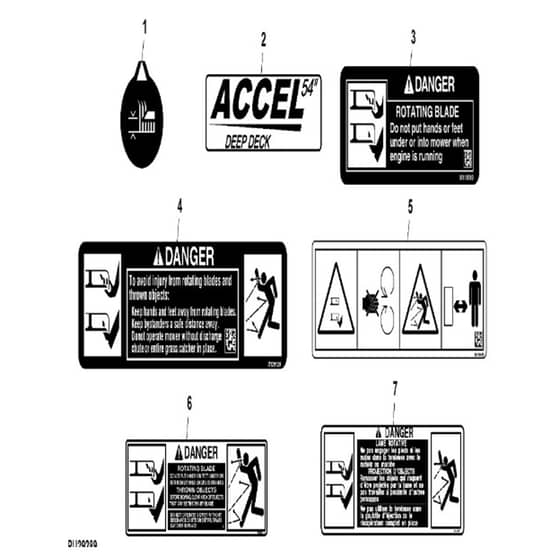 John Deere X580 - PC12716 - Labels - ST842866