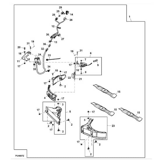 John Deere X584 - PC12717 - Electric One-Touch - ST1016401