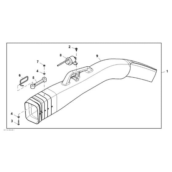John Deere X584 - PC12717 - Powerflow Chute - ST541794