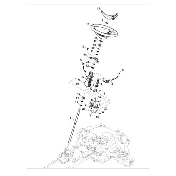 John Deere X584 - PC12717 - Steering System - ST840699