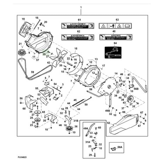John Deere X584 - PC12717 - Power Flow - ST846517