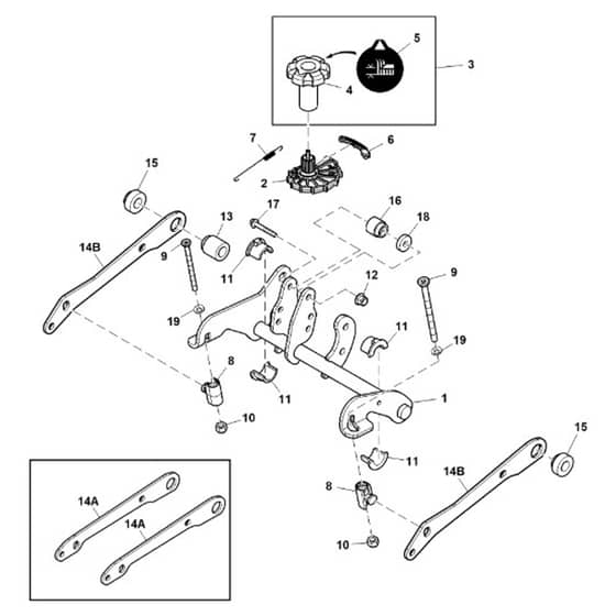 John Deere X584 - PC12717 - Lift System - ST846554