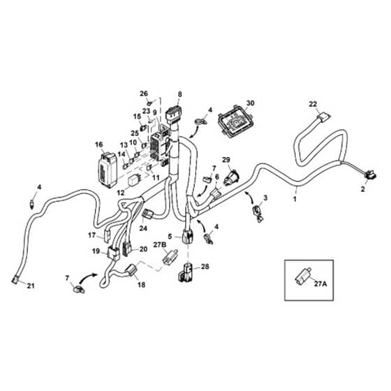 John Deere X584 - PC12717 - Chassis Wiring (130001 - ) - ST904180
