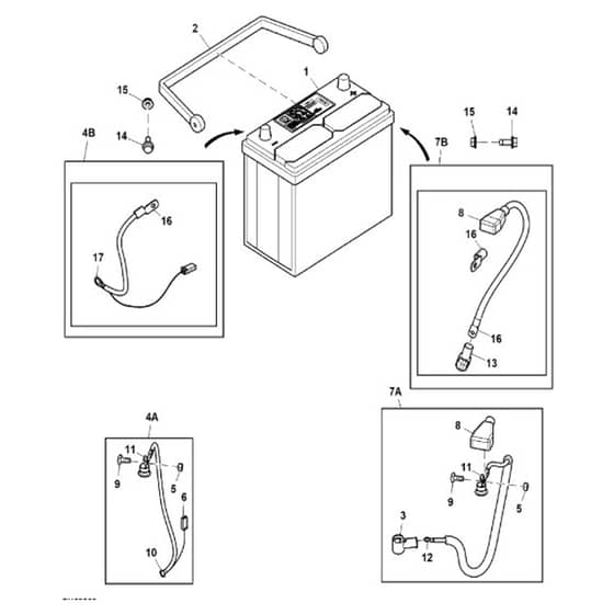 John Deere X584 - PC12717 - Battery - ST904265