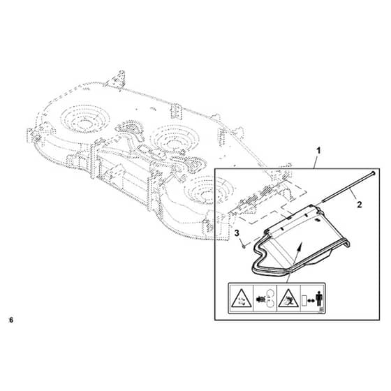 John Deere X584 - PC12717 - Discharge Chute - ST958924